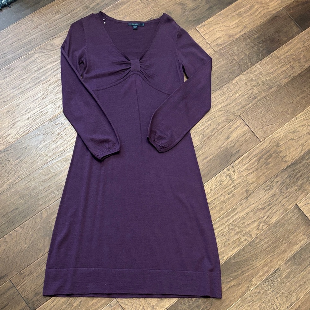 Boden Purple Sweater Dress EUC